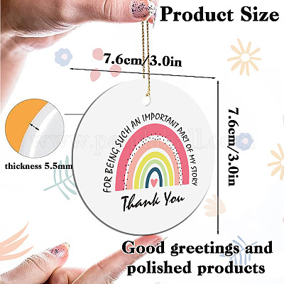 Подвесные украшения из печатного фарфора HJEW-WH0057-004-1