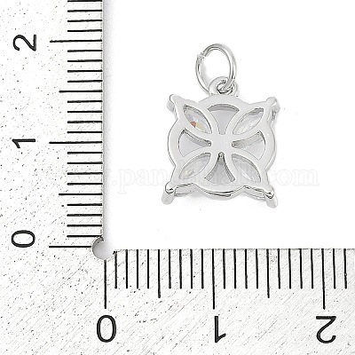 Латунные микропаве прозрачные кубические циркониевые подвески KK-G522-37P-1