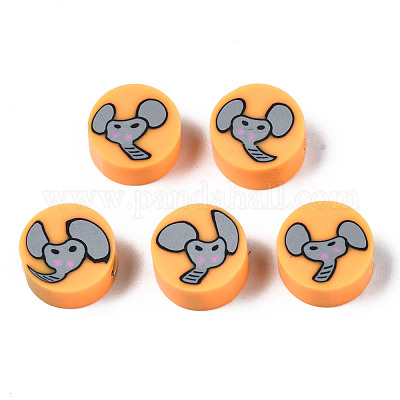 animal smiley beads polymer clay beads