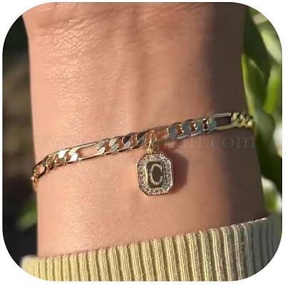 Браслеты с подвесками из нержавеющей стали 304 с кристаллами и стразами FS-WG4E3AB-03-1