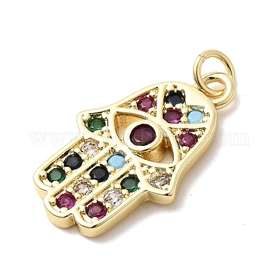 Латунные микро проложить кубического циркония подвески KK-H529-34G-1