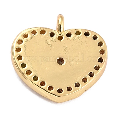 Позолоченные латунные подвески из прозрачного кубического циркония с микропаве ZIRC-L097-033F-G-1