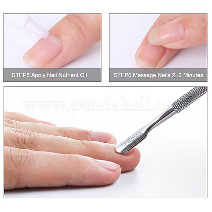 ステンレススチール両面指デッドスキンプッシュ 爪キューティクルプッシャー マニキュアケア用具 ステンレス鋼色 14 7cmの通販 Jp Pandahall Com