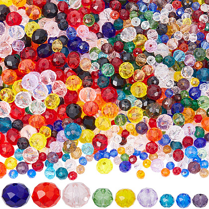 Craftdady 1800 perline biconiche sfaccettate in vetro opaco, 4 mm, per creare bracciali, collane e gioielli