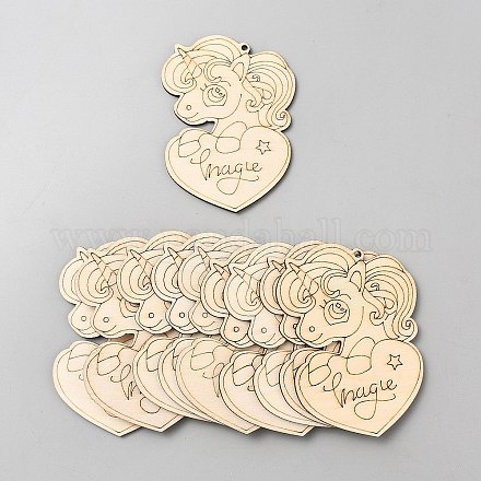 Единорог незаконченные деревянные части WOOD-CJC0007-04G-1