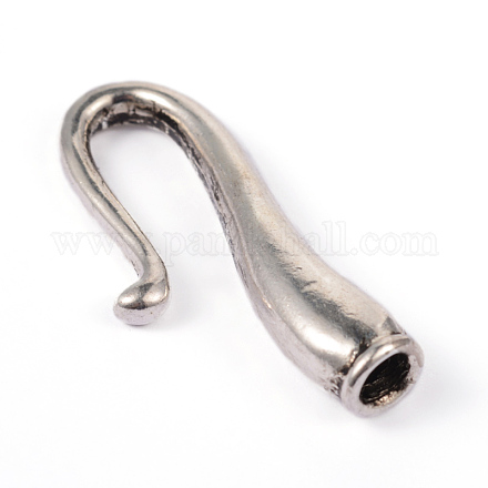 Tibetan Style Alloy Hook Clasps PALLOY-AD11527-AS-RS-1