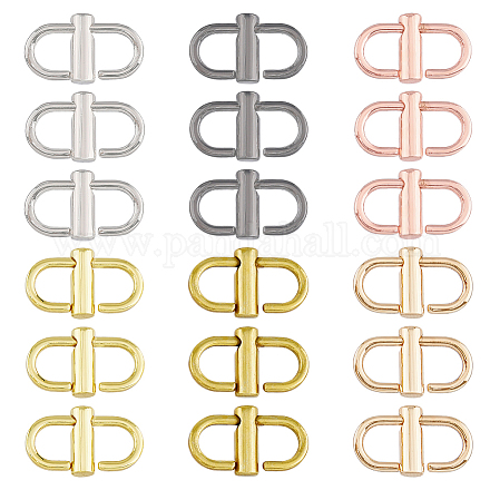 SUPERFINDINGS 18Pcs 6 Colors Adjustable Metal Buckles for Chain Strap Bag Alloy Strap Length Shorten Accessories Small Clip for Handbag Crossbody Chain FIND-FH0008-36-1