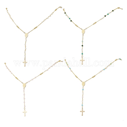 Четки из граненого стекла и латуни NJEW-JN05672-1