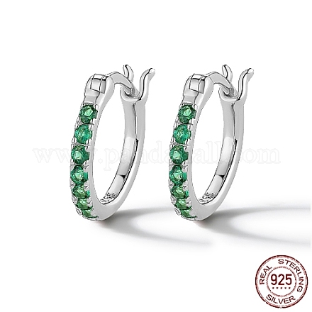 Rhodium Plated 925 Sterling Silver Hoop Earring for Women VR9878-7-1