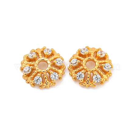 925 бусина из стерлингового серебра с микропаве из кубического циркония STER-U002-13G-1