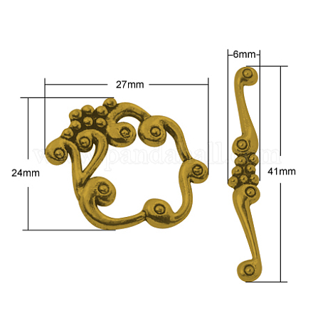 Застежка тоггл из сплава PALLOY-2152-AG-NR-1