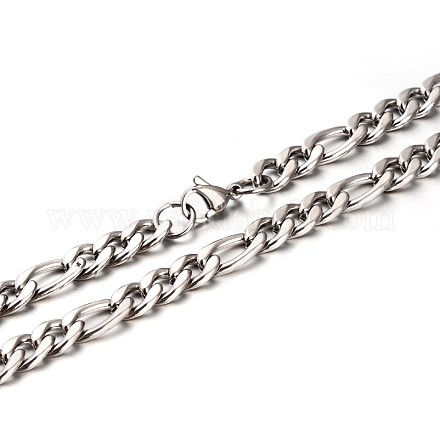 304 inoxidables figaro acero cadenas collares NJEW-P047-04-1