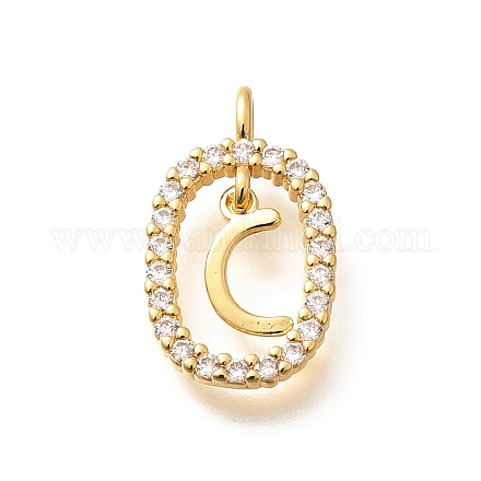 Латунные микро проложить кубического циркония подвески ZIRC-P123-01G-C01-1