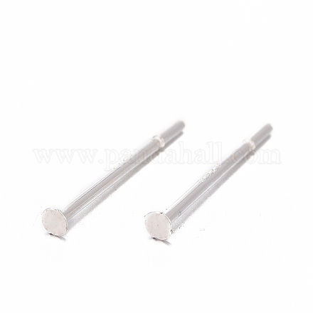 925 серебряная фурнитура для плоских серег-пусетов STER-S002-35-1