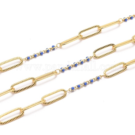 Golden Plated Handmade Enamel Beaded Chains CHC-H101-01G-L-1