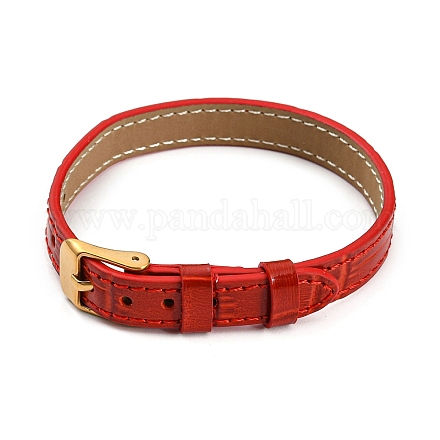 Bracelets de montre texturés en cuir AJEW-K232-01G-07-1