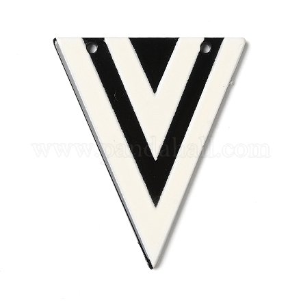 Черно-белые акриловые подвески с вышивкой OACR-S144-02C-1