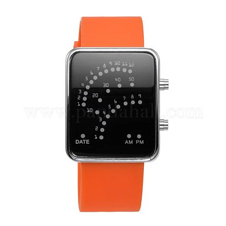 Rectangle de haute qualité conduit silicium en alliage léger montres-bracelets électroniques WACH-N045-01-1