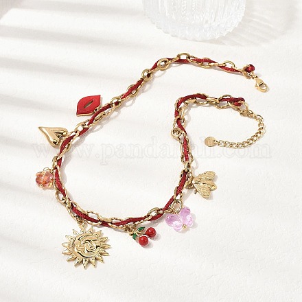 Кулон в форме солнца NJEW-A063-09G-1