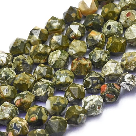 Natur Rhyolith Jaspis Perlen Stränge G-L552O-01-10mm-1