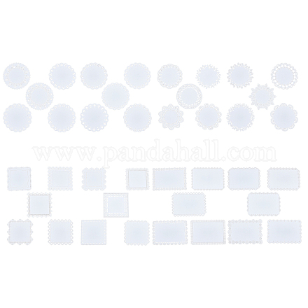 Benecreat 4sets 4 styles de papiers de dentelle DIY-BC0002-90-1