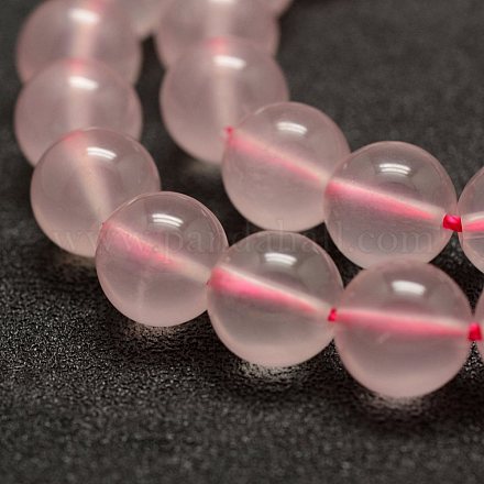 Chapelets de perles en quartz rose naturel X-G-E375-8mm-01-1