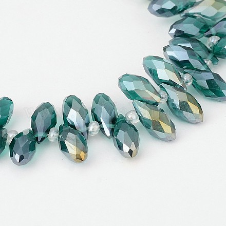 Electroplate Glass Beads Strands EGLA-J068-AB03-1