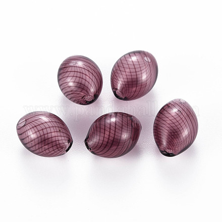 Perles de globe en verre soufflé à la main transparent GLAA-T012-08-1