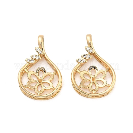 Латунный микро-паве кубический цирконий KK-NH0009-09G-1