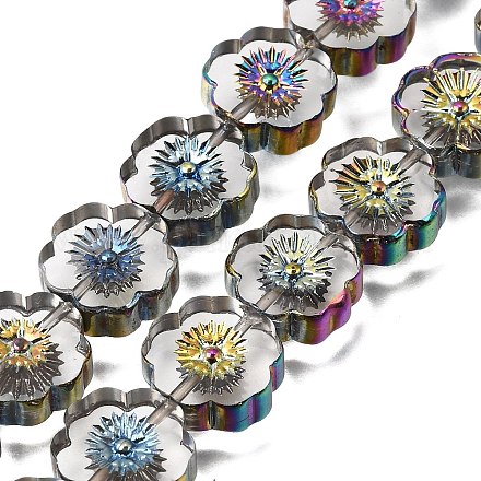 Galvanisierte transparente Glasperlenstränge GL-CBA98F0-05A-1