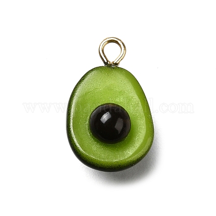 Латунные подвески из акрила OACR-R006-01G-17-1