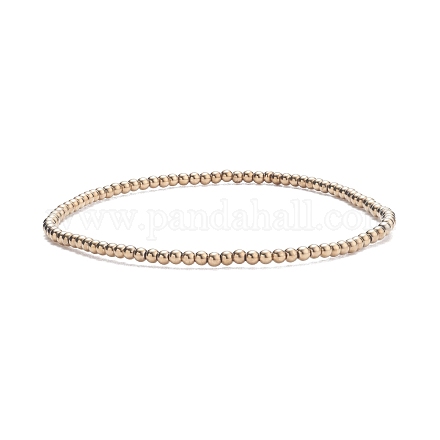 Glass Round Beaded Stretch Bracelet for Women BJEW-JB07911-02-1