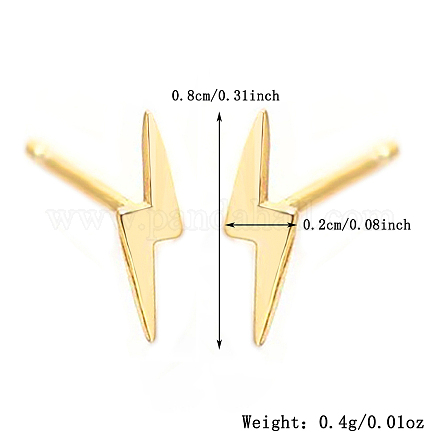 Серьги-гвоздики с молниями из стерлингового серебра s925 с цирконом OB5526-1-1