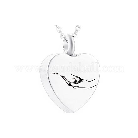 Collana Con Ciondolo A Doppio Cuore In Acciaio Inox – Portacenere Commemorativa, 3 Colori - copertina