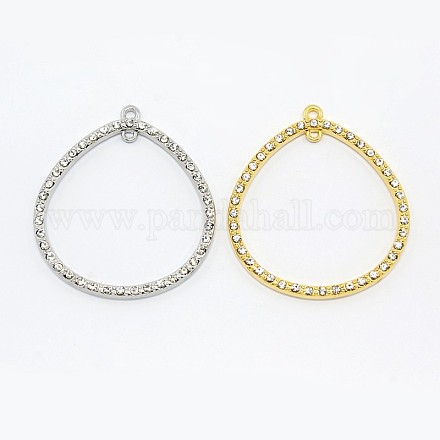Alloy Crystal Rhinestone Pendants Settings for Dangling Charms RB-M015-05-1