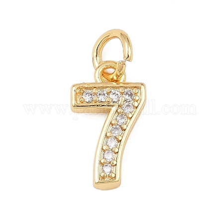 Латунные микропаве прозрачные кубические циркониевые подвески KK-G544-04G-07-1