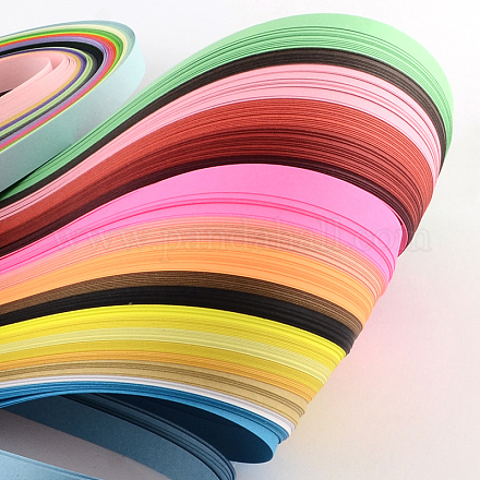 Rectángulo 36 colores quilling tiras de papel DIY-R041-07-1