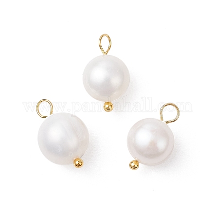 Круглые подвески из натурального культивированного пресноводного жемчуга PALLOY-JF04193-01-1