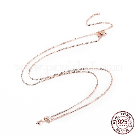 925 collar de cadenas de cable de plata esterlina para hacer collares STER-I021-06RG-1