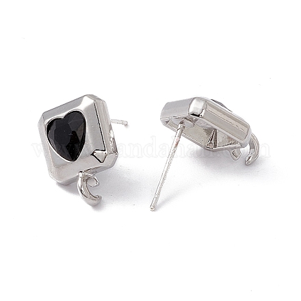 Accessoires de boucles d'oreilles en alliage de placage de rack FIND-I030-14P-1