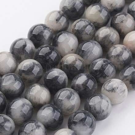 Chapelets de perles en jade persan naturel G-J356-10-12mm-1