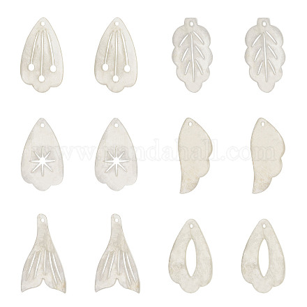 6 стиль подвески из натуральной ракушки капиз SHEL-FH0001-02-1