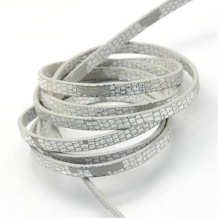 Silver Plated Imitation Leather Cords LC-R010-03F-1