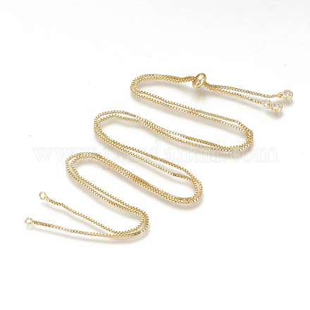 Verstellbare Messing Halskette machen KK-Q746-003G-1