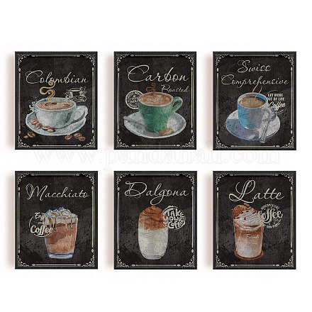 Superdant Vintage-Kaffee-Wandkunst AJEW-WH0173-157-1