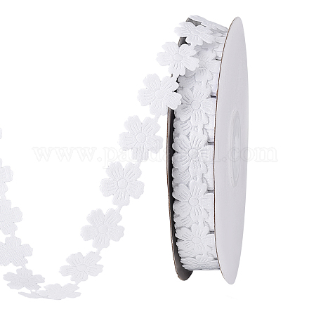 Лента из полиэстера с цветочным кружевом OCOR-WH0105-095-1