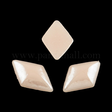 Cabujones de cristal opaco plisado perlado PORC-S482-02-13-1
