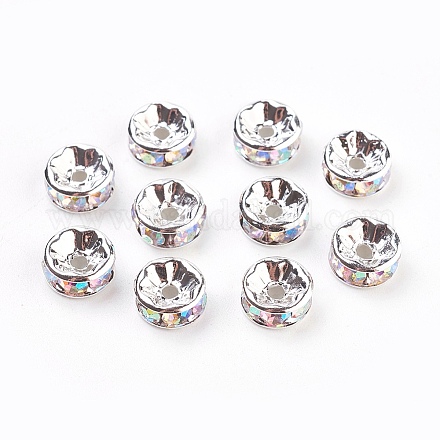 Messing Strass Zwischen perlen X-RB-A014-Z8mm-28S-NF-1