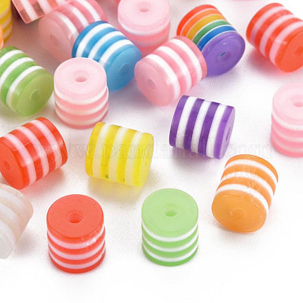 Смоляные бусины в полоску Гана&nbsp;RESI-YWC0001-01-1