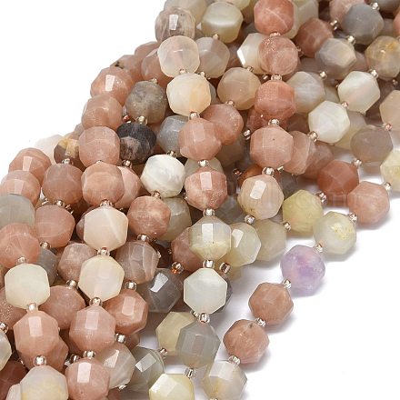 Natural Multi-Moonstone Beads Strands G-O201B-69A-1